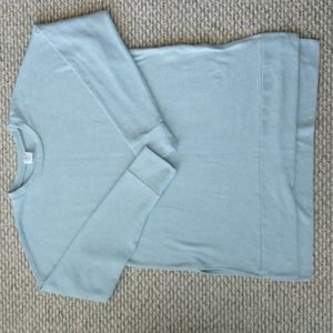 Zig Zag Stripe Light Blue It's My Call Top
